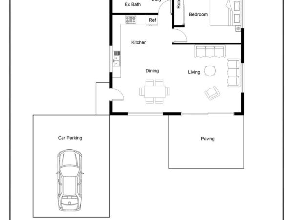 Studio apartment for single person