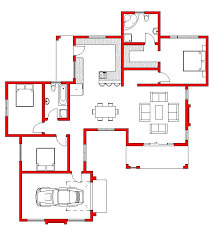 Finished plan for a house for 4